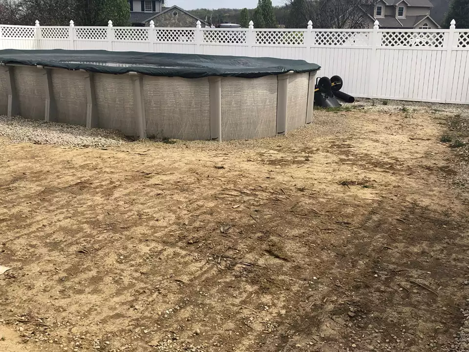 Backyard Pool Landscaping Before