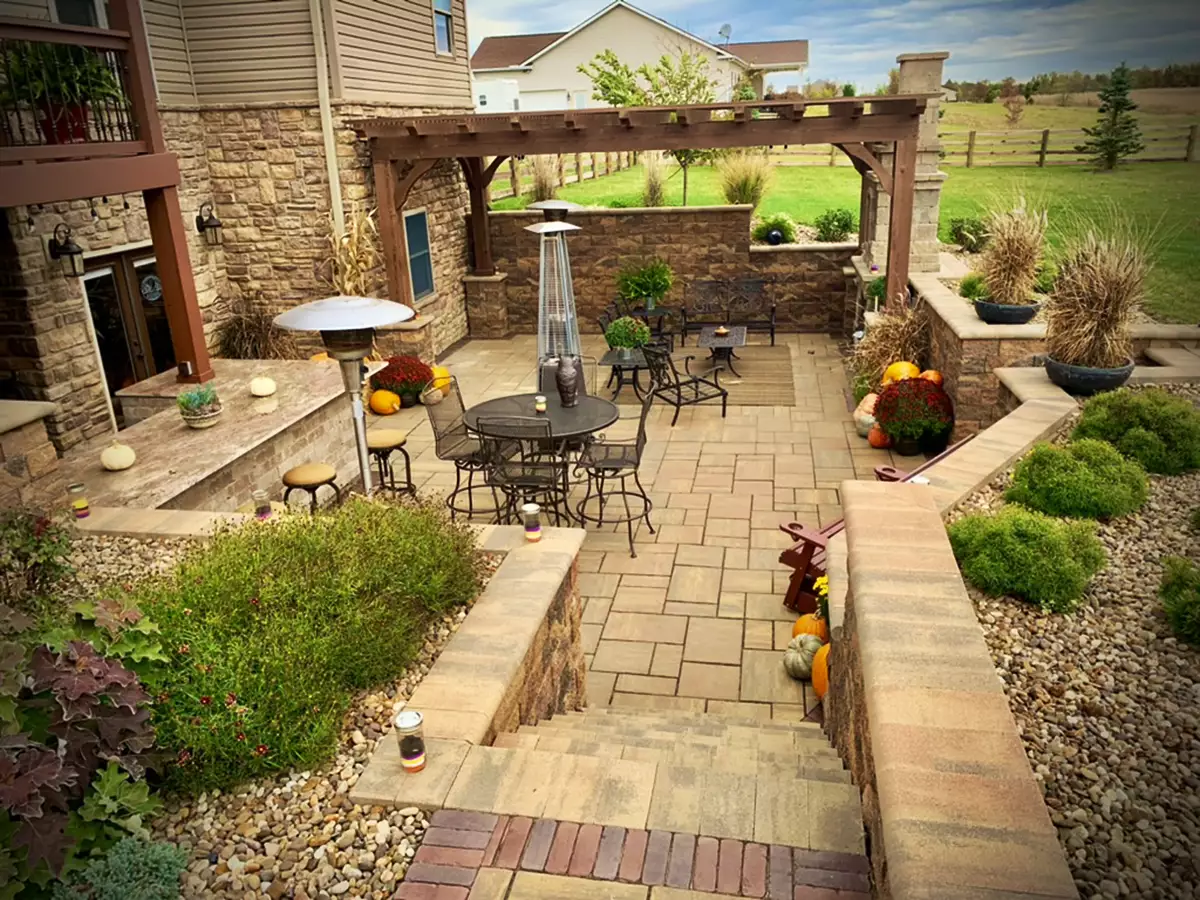 Patio & Kitchen Landscaping After