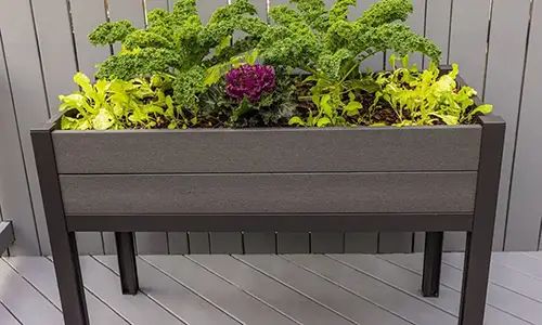 Grey Garden Bed elevated garden beds
