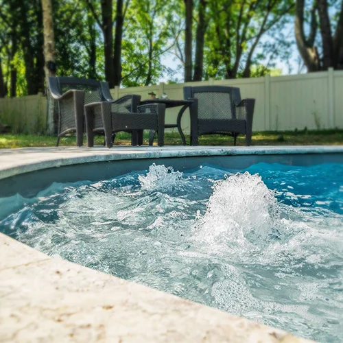 Fiberglass Pool Bubblers pool installation