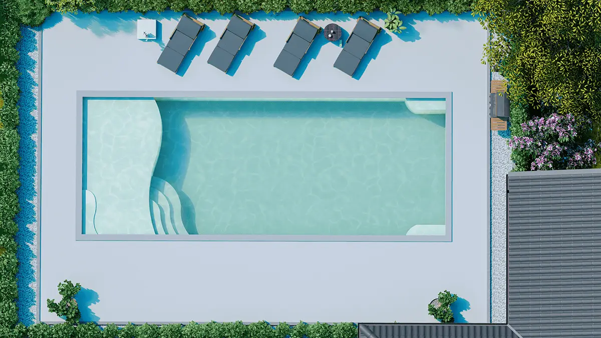 Inground Fiberglass Pool D Sandstone pool installation