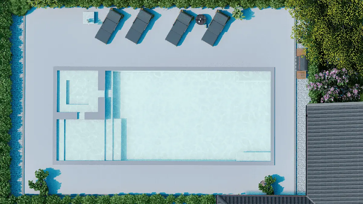 Inground Fiberglass Pool X Sandstone pool installation