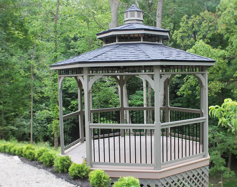 Wood Octagon Gazebo gazebo installation ohio