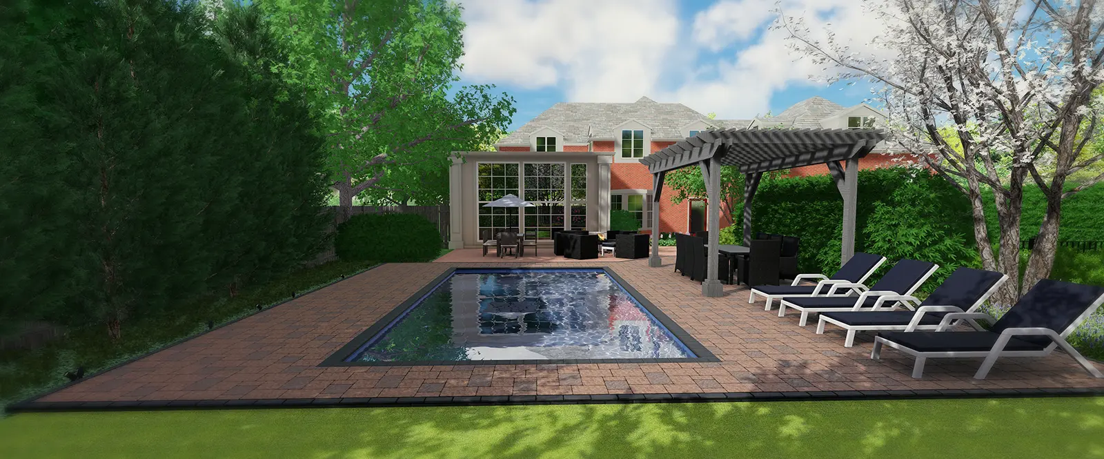 Bexley Tranquil Backyard Oasis Design1 Bexley Tranquil Backyard Oasis Design farmhouse patio