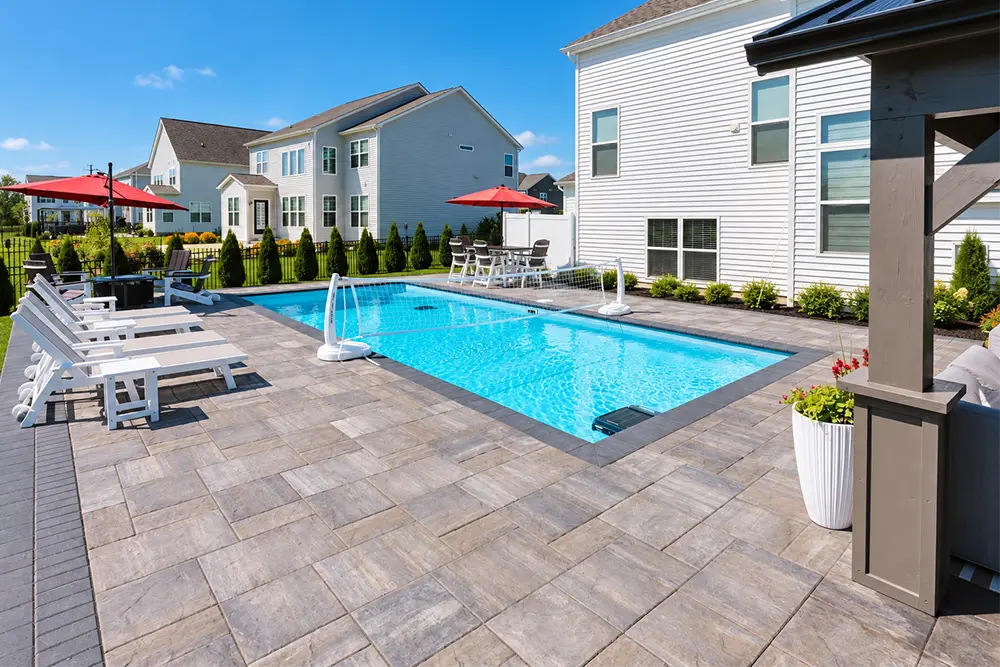 Delaware Pool Patio Delaware Pool Patio farmhouse patio